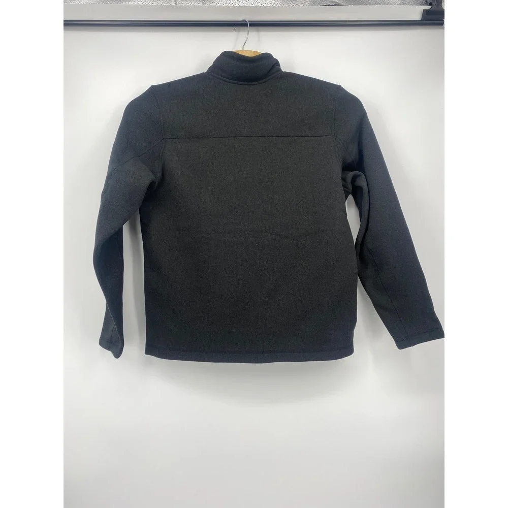 The North Face Sweater Fleece Jacket Mens Large Black Full Zip Gym Logo